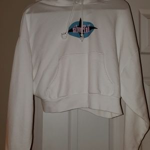 Levi's Silvertab white cropped hoodie